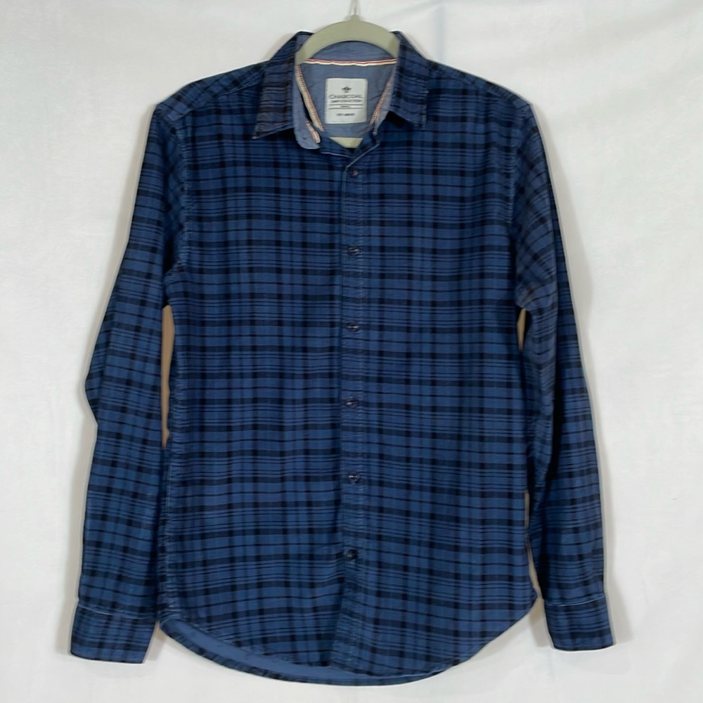 Charcoal Shirt Collection Casual Button-down Size S Plaid Corduroy EUC